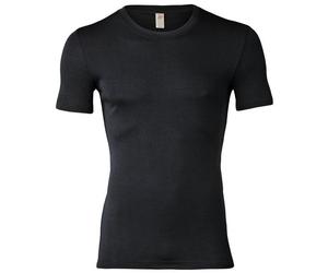 Engel natur Herren Unterhemd Kurzarm Bio-Schurwolle/Seide Schwarz 46/48