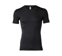 Engel Natur Herren Unterhemd Kurzarm Wolle Seide schwarz Gr.50/52