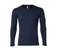 Engel Natur Herren Unterhemd Langarm Wolle Seide marine Gr.46/48