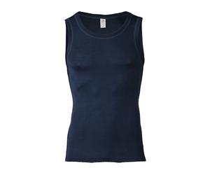 Engel Natur Herren Unterhemd Wolle Seide marine Gr.54/56