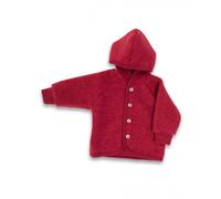 Engel Natur Kapuzenjacke mit Holzknöpfen Merino Fleece 62/68 jaspis melange