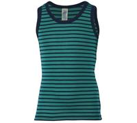 Engel natur Kinder Achselhemd Bio-Schurwolle/Seide Eisvogel/Marine 176