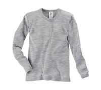 Engel Natur Kinder Langarmshirt Unterhemd Wolle Seide grau-melange Gr.92