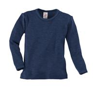 Engel Natur Kinder Langarmshirt Unterhemd Wolle Seide marine Gr.116