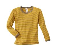 Engel Natur Kinder Langarmshirt Unterhemd Wolle Seide safran-geringelt Gr.104