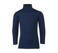 Engel Natur Kinder Rollkragen-Shirt aus Wolle-Seide, Marine, 128