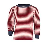 Engel Natur, Kinder Shirt/Pullover, 100% Wolle (kbT) (104, Rot Melange/Natur)
