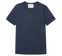 Engel Natur | Kinder T-Shirt Unterhemd | 70% Wolle (kbT), 30% Seide | GOTS Zertifiziert (DE/NL/SE/PL, Numerisch, 152, Regular, Marine)