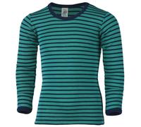 Engel natur Kinder Unterhemd Langarm Bio-Schurwolle/Seide Eisvogel/Marine 152