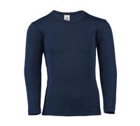 Engel natur Kinder Unterhemd Langarm Bio-Schurwolle/Seide Marine 176