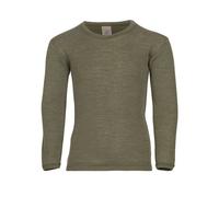 Engel natur Kinder Unterhemd Langarm Bio-Schurwolle/Seide Olive 104