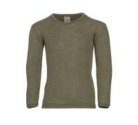 Engel natur Kinder Unterhemd Langarm Bio-Schurwolle/Seide Olive 92