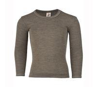 Engel natur Kinder Unterhemd Langarm Bio-Schurwolle/Seide Walnuss 128
