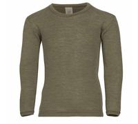 Engel Natur Kinder Langarmshirt Unterhemd Wolle Seide olive Gr. 128