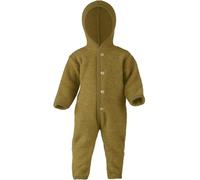 Engel Overall mit Kapuze, 100% Schurwolle Fleece, Natur, Gr. 50/56-86/92, 4 Farben (86/92, Safran melange)