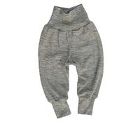 Engel Naturtextilien 703501-23 Bio Ã-ko Baby Hose breiter Bund Wolle Seide, Hellgrau Melange, Gr. 74/80