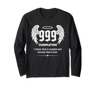 Engel Nummer 999 Abschluss Flügel Spirituelle Numerologie Langarmshirt
