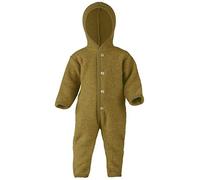 Engel Overall mit Kapuze, 100% Schurwolle Fleece, Natur, Gr. 50/56-86/92, 4 Farben (62/68, Safran melange)