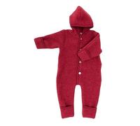 Engel Overall mit Kapuze, 100% Schurwolle Fleece, Natur, Gr. 50/56-86/92, 4 Farben (Jaspis, 50-56)