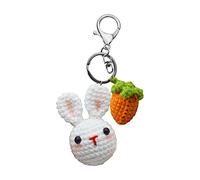 Engel Schlüsselanhänger 1 Stück häkeln gestrickt handgefertigt Kaninchen Puppe Stofftier Cartoon Tier Schlüsselanhänger Anhänger Geldbörse Ornament