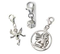 Engel Schutzengel Würfel Charm Charms Anhänger Sterlingsilber Damen Mädchen NEU