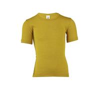 Engel, Unterhemd Kurzarm, Wolle Seide, Grösse 92-176 (116, Safran)