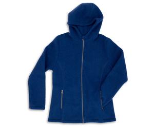 Engel - Women's Jacke mit Kapuze - Wolljacke, Gr. L-XL 46/48, blau (EnzianMelange)