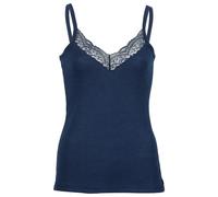 Engel - Women's Top mit Spitze - Seidenunterwäsche, Gr. M 38/40, blau (Marine)