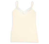 Engel, Damen Top mit Spitze, 70% Wolle, 30% Seide, Natur (DE/NL/SE/PL, Numerisch, 34, 36, Regular, Regular, Natur)