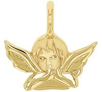 Amor Motivanhänger 925 Sterling Silber Damen Anhänger, 1 cm, Gold, Engel, Kommt in Schmuck Geschenk Box, 2039031