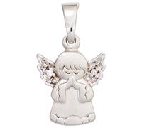 Engelanhänger JOBO "Anhänger Schutzengel", silber (silber 925), Schmuckanhänger, Damen, Silber 925 (Sterlingsilber), 925 Silber mit Zirkonia (24009912-0) silber 925