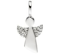 Engelanhänger JOBO "Anhänger Schutzengel", silber (silber 925), Schmuckanhänger, Damen, Silber 925 (Sterlingsilber), 925 Silber mit 15 Zirkonia (93744319-0) silber 925