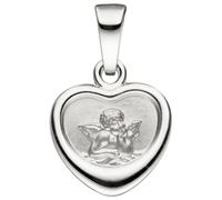 Engelanhänger JOBO "Kleiner Anhänger Engel Schutzengel 12 mm", silber 925, Schmuckanhänger, Damen, Silber 925 (Sterlingsilber), 925 Silber rhodiniert (86738142-0) silber 925