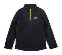 Engelbert Strauss Unisex - Kinder Fleecepullover Troyer e.s.Trail, Farbe:schwarz/acidgelb, Größe:122/128