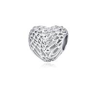Engelsflügel Charms Federanhänger aus 925er Sterlingsilber passend für Pandora Armbänder und Halsketten DIY Schmuckherstellung für Frauen und Töchter