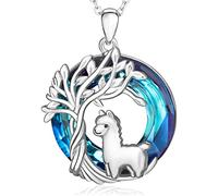 Engelshof Halskette Kette mit Alpaka Alpakakette " Tree of Life " 929 Stirling Silber Schmuck Silberkette Lama Geschenk für Frauen und Kinder