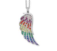 Engelsrufer Kette Flügel – 925er Silber, Multicolor Zirkonia – L 50 cm