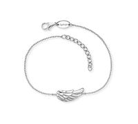 Engelsrufer Damen Armband aus Sterling Silber mit Flügel Anhänger und Karabinerverschluss, längenverstellbar, Größe: 17+3 cm, nickelfrei, ERB-FLYWING