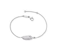 Engelsrufer ERB-LILFEDER-ZI Damen Armband Feder Silber Weiß 17,5 cm