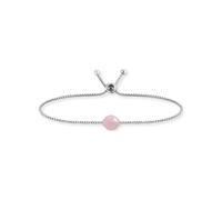 Engelsrufer Damen Armband aus Sterling Silber und Rosenquarz Kraftstein Anhänger, verstellbarer Schiebeverschluss, nickelfrei, ERB-LILGEM-RQ