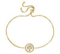 Armband ENGELSRUFER "Schmuck Geschenk, Lebensbaum, ERB-LILTREE-PE, ERB-LILTREE-PE-G" Armbänder Gr. Silber 925 (Sterlingsilber), weiß (gelbgoldfarben, perlmuttfarben) Damen Trachtenmode mit Perlmutt (82362752-0)