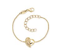 Armband HERZENGEL "Schmuck Geschenk, Armkette, Herzflügel, HEB-HEARTWING, HEB-HEARTWING-G" Armbänder Gr. Silber 925 (Sterlingsilber), gelb (gelbgoldfarben) Mädchen Mädchenschmuck (67057430-0)