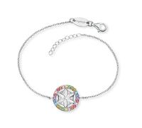 Engelsrufer Damen-Armband aus 925 Silber mit Lebensblume und bunten Zirkonia, ERB-LILLIFL-ZIM