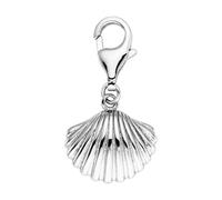 Engelsrufer Damen Charm Anhänger Aloha Muschel Silber aus Sterling Silber - Karabinerverschluss - nickelfrei - Größe: 9mm