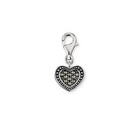 Engelsrufer -Clasp Charms 925 Sterlingsilber Markasit ERC-HEART-MA