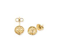 Engelsrufer Classic Ohrstecker für Damen 925er-Sterlingsilber vergoldet 10,4 mm