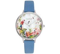 Engelsrufer Damen Analog Quarz Uhr mit Echtes Leder Armband ERWA-PARADIS-NBL1-LS