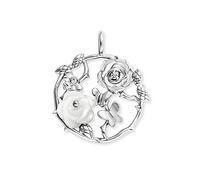 Kettenanhänger ENGELSRUFER "Rose Garden", weiß (silberfarben, kristallweiß, perlmuttfarben, kristallweiß), Schmuckanhänger, Damen, Silber 925 (Sterlingsilber), 5,05 g, Kettenanhänger, mit Zirkonia (sy
