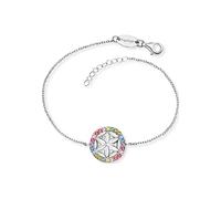 Engelsrufer Damen-Armband aus 925 Silber mit Lebensblume und bunten Zirkonia, ERB-LILLIFL-ZIM
