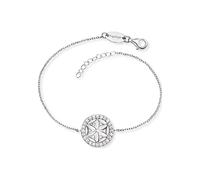 Engelsrufer Damen-Armband aus 925 Silber mit Lebensblume und weißen Zirkonia, ERB-LILLIFL-ZI